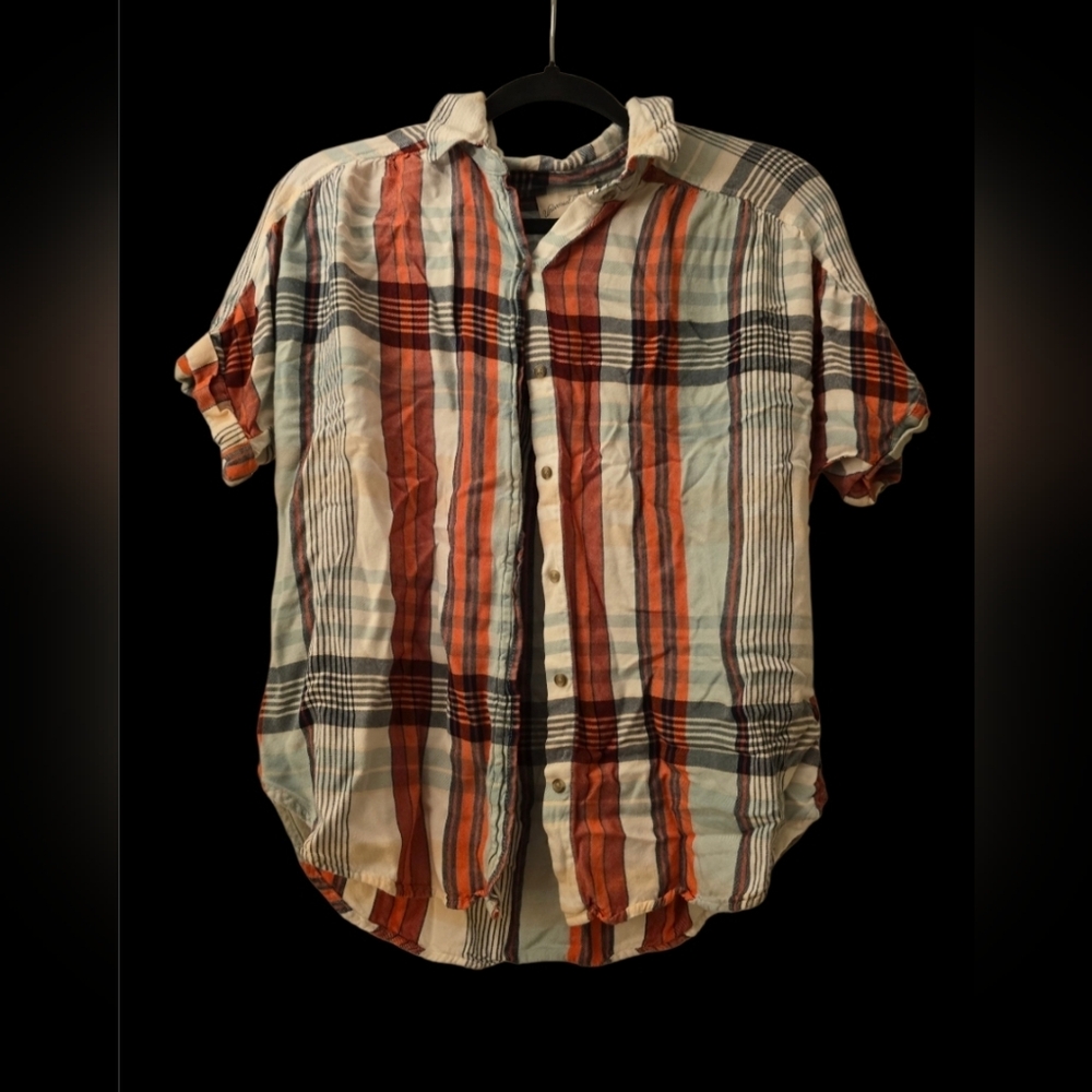 Universal Thread Womens, Red and Blue Plaid Shirt,size Medium